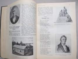 Helsingin Kaiku 1910 sidottu vuiosikerta, erittäin monipuoset artikkelit ja runsas kuvitus, paljon mainoksia
