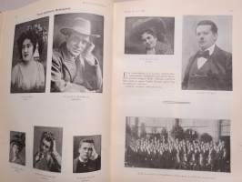 Helsingin Kaiku 1910 sidottu vuiosikerta, erittäin monipuoset artikkelit ja runsas kuvitus, paljon mainoksia