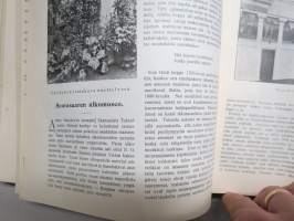 Helsingin Kaiku 1910 sidottu vuiosikerta, erittäin monipuoset artikkelit ja runsas kuvitus, paljon mainoksia