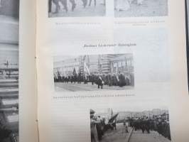 Helsingin Kaiku 1910 sidottu vuiosikerta, erittäin monipuoset artikkelit ja runsas kuvitus, paljon mainoksia