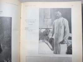 Helsingin Kaiku 1910 sidottu vuiosikerta, erittäin monipuoset artikkelit ja runsas kuvitus, paljon mainoksia