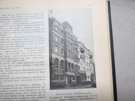 Helsingin Kaiku 1910 sidottu vuiosikerta, erittäin monipuoset artikkelit ja runsas kuvitus, paljon mainoksia
