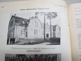 Helsingin Kaiku 1910 sidottu vuiosikerta, erittäin monipuoset artikkelit ja runsas kuvitus, paljon mainoksia