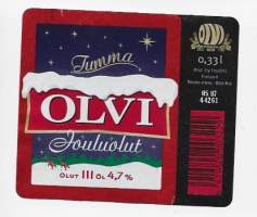 Tumma Olvi Jouluolut   - olutetiketti