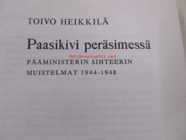 Paasikivi peräsimessä. Pääministerin sihteerin muistelmat 1944-1948