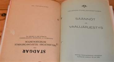 HPY Tariffit 1955-66 Säännöt 1962 Huoltokonttorin säännöt Henkilök. Opas