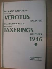 Helsingin kaupungin kunnallisverotuskalenteri - Helsingfors stads kommunala taxeringskalender 1946