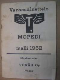 Varaosaluettelo - T-mopedi malli 1962