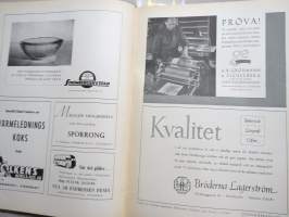 Form - Svenska Slöjdföreningens tidskrift 1947 årgång - möbler, konst, arkitektur, inredning, glass mm. -sisältää mm. artikkelin &quot;Program och Form&quot; Alvar Aalto