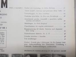 Form - Svenska Slöjdföreningens tidskrift 1947 årgång - möbler, konst, arkitektur, inredning, glass mm. -sisältää mm. artikkelin &quot;Program och Form&quot; Alvar Aalto