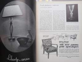 Form - Svenska Slöjdföreningens tidskrift 1947 årgång - möbler, konst, arkitektur, inredning, glass mm. -sisältää mm. artikkelin &quot;Program och Form&quot; Alvar Aalto