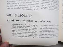 Form - Svenska Slöjdföreningens tidskrift 1947 årgång - möbler, konst, arkitektur, inredning, glass mm. -sisältää mm. artikkelin &quot;Program och Form&quot; Alvar Aalto