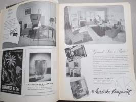 Form - Svenska Slöjdföreningens tidskrift 1947 årgång - möbler, konst, arkitektur, inredning, glass mm. -sisältää mm. artikkelin &quot;Program och Form&quot; Alvar Aalto