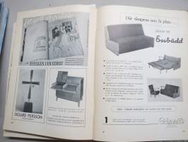 Form - Svenska Slöjdföreningens tidskrift 1947 årgång - möbler, konst, arkitektur, inredning, glass mm. -sisältää mm. artikkelin &quot;Program och Form&quot; Alvar Aalto