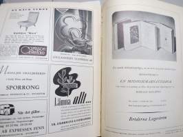 Form - Svenska Slöjdföreningens tidskrift 1947 årgång - möbler, konst, arkitektur, inredning, glass mm. -sisältää mm. artikkelin &quot;Program och Form&quot; Alvar Aalto
