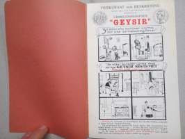 Geysir Systemet - Epokgörande Nyhet för ekonomisk uppvärmning af bostäder - A.-B. Jernverkmagasin, Malmö, Katalog nr 6, 1917