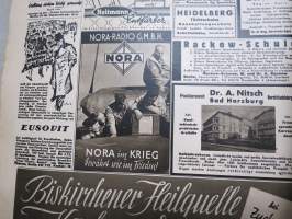 Die Woche Heft 53 1941 Dezember -saksalainen viikkolehti, sisältää Helsingin kirjeenvaihtjan Friedrich Egen artikkelin; &quot;Deutschland heisst auf finnisch &quot;Saksa&quot;, ym.