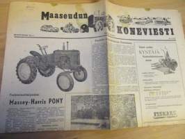 Maaseudun Koneviesti 1954 / 15/II elokuu II.sis mm Traktoriesittelymme,Massey-Harris Pony.Maaöljyn tarina II osa:tuotanto.Puimureita,Massey-Harris 630