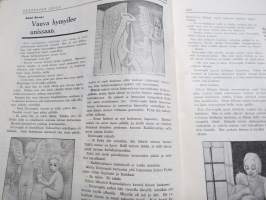 Säästäjän Joulu 1934 -Kansikuvitus Tapio Wirkkala!, Muinaisaikojen rahoista, Samuli Paulaharju - Nattavaarassa, Mika Waltari - Juhlapäivä, Anni Swan -kertomus, ym.