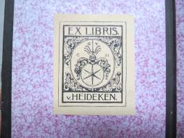Lehrbuch der Geburtshilfe 1884 - Carl von Heidecken henkilökohtainen kappale, nimikirjoitus &amp; Ex Libris