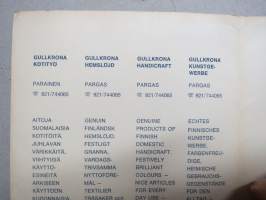 Gullkrona kotityö - hemslöjd - handicraft - kunstgewerbe, Parainen / Pargas -kotelo, jossa 2 kpl kuvallisia esitteitä