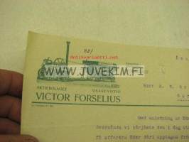 Victor Forselius, Turku 1.4.1916 -asiakirja