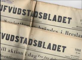 Huvudstadsbladet   19.10 ja 24.10.1956  2 kpl