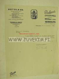 Autola Ab, Helsinki 11.12.1928 -asiakirja