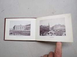 Köpenhavn 1908 (Kööpenhamina, Copenhagen) -matkamuistokirja, &quot;haitarimalli&quot;, valokuvia