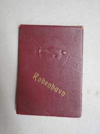 Köpenhavn 1908 (Kööpenhamina, Copenhagen) -matkamuistokirja, &quot;haitarimalli&quot;, valokuvia
