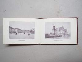 Köpenhavn 1908 (Kööpenhamina, Copenhagen) -matkamuistokirja, &quot;haitarimalli&quot;, valokuvia