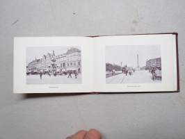 Köpenhavn 1908 (Kööpenhamina, Copenhagen) -matkamuistokirja, &quot;haitarimalli&quot;, valokuvia