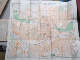 Nürnberg - Beckmann-Führer, mit Fürth nebst Umgebung -matkaopas- / karttakirja