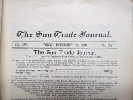 The Sun Trade Journal, Tokyo, 1908 Dec. 1st -japanilainen kaupankäyntiä ja liiketaloutta käsittelevä kuukausijulkaisu