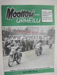 Moottoriurheilu 1967 nr 8 Moottoriurheilu 1967 nr 8 Kannessa Kari Heikkilä Päijänteenajossa. Kuvissa mm. Pertti Kärhä, Kalevi Vehkonen, Aadolf Lemmetti, Osmo