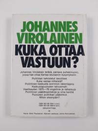 Kuka ottaa vastuun? : ratkaisuja, ajatuksia ja asenteita vaalikaudelta 1975-78