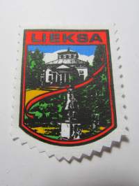 Lieksa -kangasmerkki / matkailumerkki / hihamerkki / badge -pohjaväri valkoinen