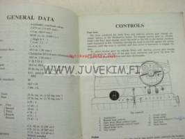 Austin A55 Cambridge Mark II Driver´s handbook -käyttöohjekirja