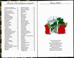 Kotivinkki - Kodin päiväkirja 1995. Täynnä hyviä vinkkejä, reseptejä, kodin kirjanpitopohja, viherkasvit ilmanpuhdistajina, säästövinkkejä jne.