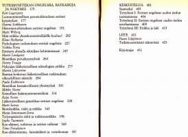 Tiede ja etiikka, 1991. 1.p. Eri kirjoittajien pohdintoja tutkimuseettisistä ongelmista suomalaisissa tiedeyhteisöissä. Katso kirjoittajat kuvista.