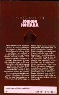 Pekka Martin - Joukon johtajia, 1988. 1.p. Näkemyksiä ja kokemuksia siitä, miten pitää johtaa.  Ja miten ei.