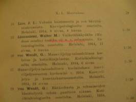 Valtioneuvoston julkaisuvaraston luettelo 1926