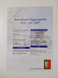 Savonlinnan Oopperajuhlien ooppera konsertti Finlandia-talossa sunnuntaina 11.2.2007 klo 17.00 : ohjelmalehti