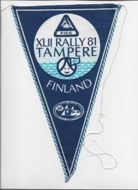 FICC XLII Rally 81 Tampere - matkailuviiri  viiri n 30x15 cm