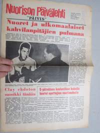 Nuorison Päivälehti &quot;Päivis&quot; 1966 nr 23, 21.5.1966 - puolueeton nuorison lehti, Nuoret ja ulkomaalaiset kahvilanpitäjien pulmana, Nuorisoparlamentti Kuopio, Cassius