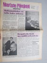 Nuorison Päivälehti &quot;Päivis&quot; 1966 nr 20, 12.5.1966 - puolueeton nuorison lehti, Radioamatöörit, Myymälävarkauset, Salo Rukouslauantai-ilta, Folk-Fredi Kuopiossa, ym