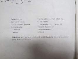 Turku Windsurfer Club 1981 nr 1 -vielä nimeämätön jäsenlehti