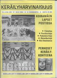 Keräilyharvinaisuus 1994  nr 4 / Koiramäen lapset, puhelukortti, olutetiketti, perhoset keräilykohteena