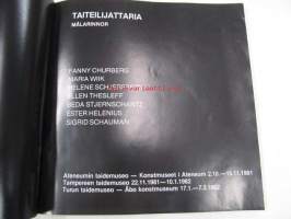 Taitelijattaria - Målarinnor (Näyttelyluettelo: Ateneum, Tampereen taidemuseo, Turun taidemuseo 1981-1982)