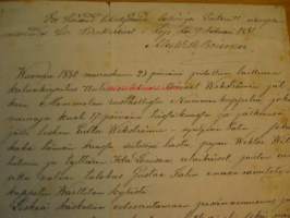 Perunkirja Bärnet (?) Wikström Mommolan Rushollista Nummen kappeli 23.11.1880